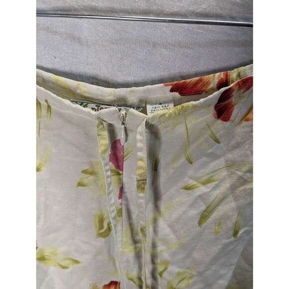 Tommy Bahama Silk Linen Beach Resort Set Button Tank Cropped Pant Small 4 6 - Picture 8 of 13